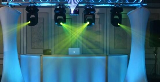 dj vinom set up 1 dj vinom special event set up yellow lights